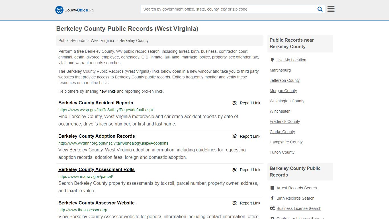 Public Records - Berkeley County, WV (Business, Criminal ...